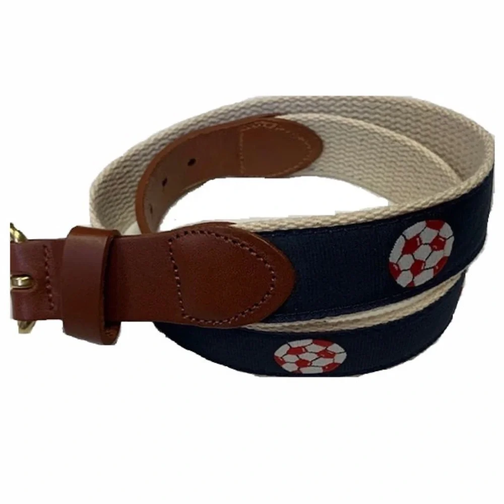 Alvin-Dennis genuine leather kids soccer belt size 26